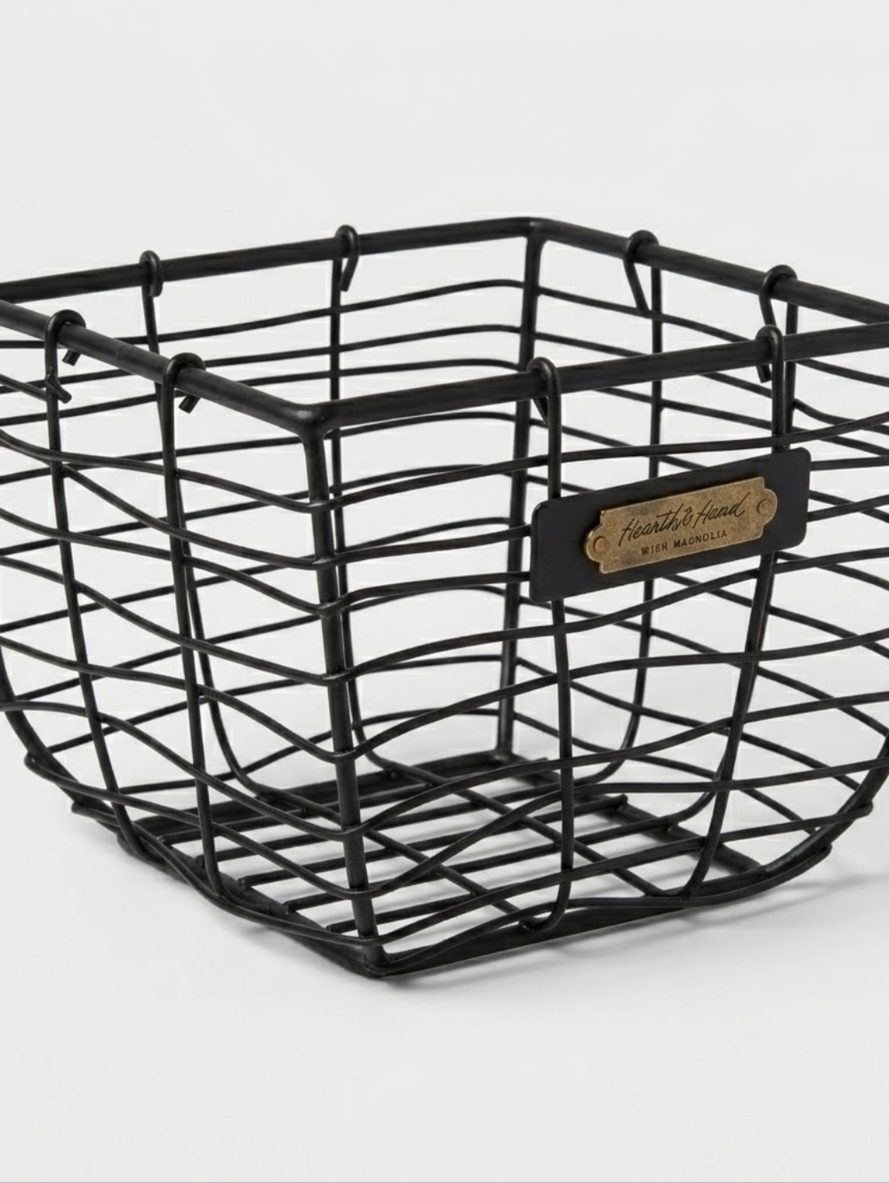 Hearth & Hand with Magnolia Wire Storage Basket Black Small